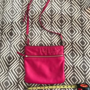 Pink Leather Kate Spade Crossbody Bag Purse GUC